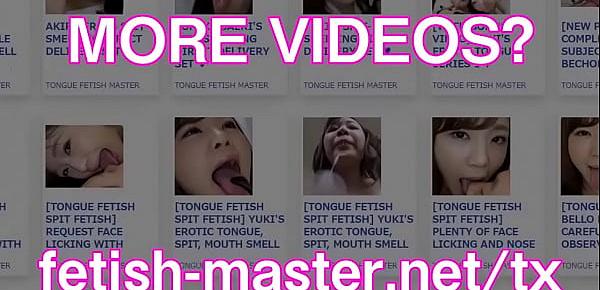  Japanese Asian Tongue Spit Face Nose Licking Sucking Kissing Handjob Fetish - More at fetish-master.net